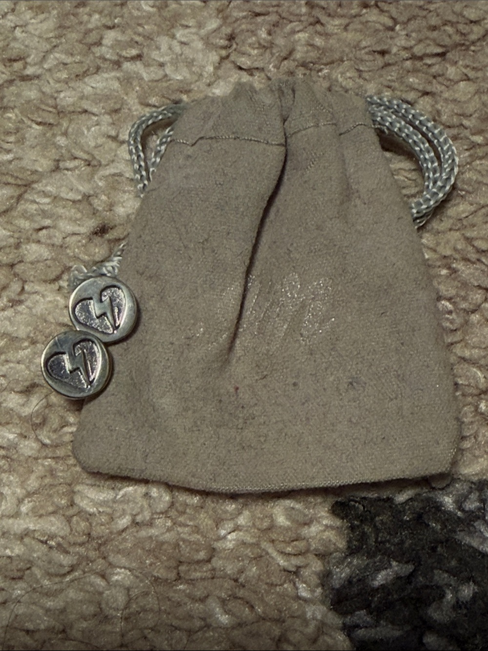 John Mayer Battle Studies Heartbreak Warfare logo post earrings, EUC!